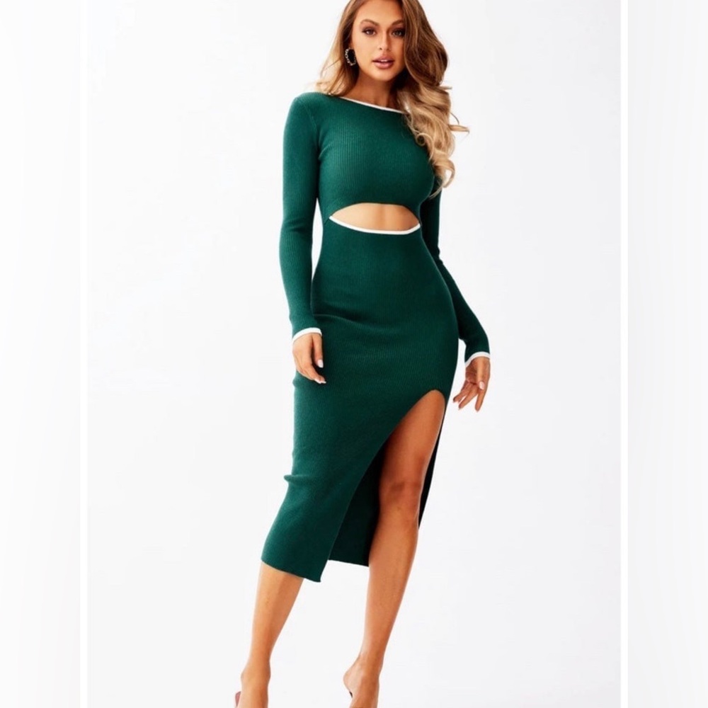 Emerald green Sweater dress